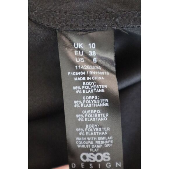 ASOS Design F103464 Women's Sz 6 Black One-Button Jersey Slouchy Suit Blazer - Picture 5 of 8